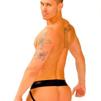 Fist Rubber Jock • Black • Front Logo