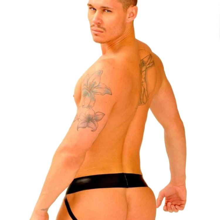Fist Rubber Jock • Black • Front Logo
