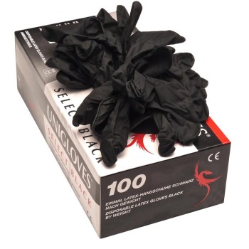 Powder Free Latex Gloves • Black