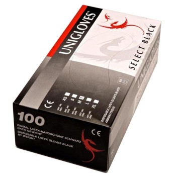 Powder Free Latex Gloves • Black