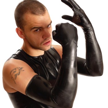 Shoulder Rubber Gloves • Black
