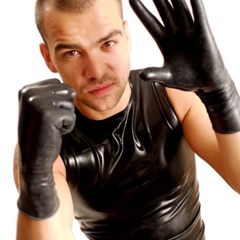 Wrist Rubber Gloves • Black