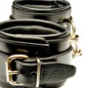 Fist Leather Wrist Cuffs • Black/Red