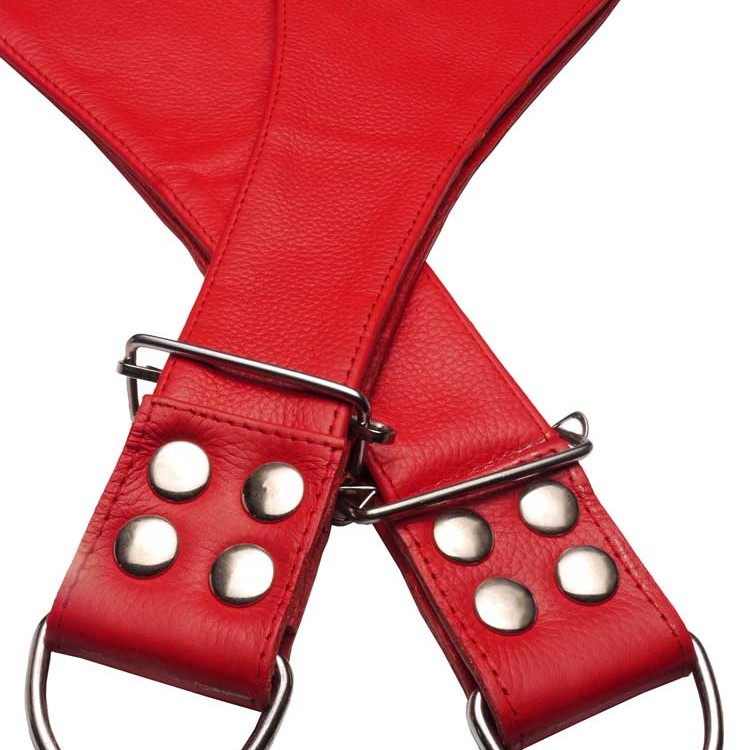 Leather Boot Restraints • Red